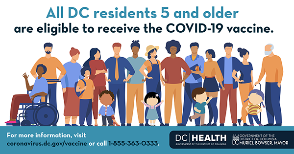 All residents 5 and older are eligible to receive the COVID-19 vaccine