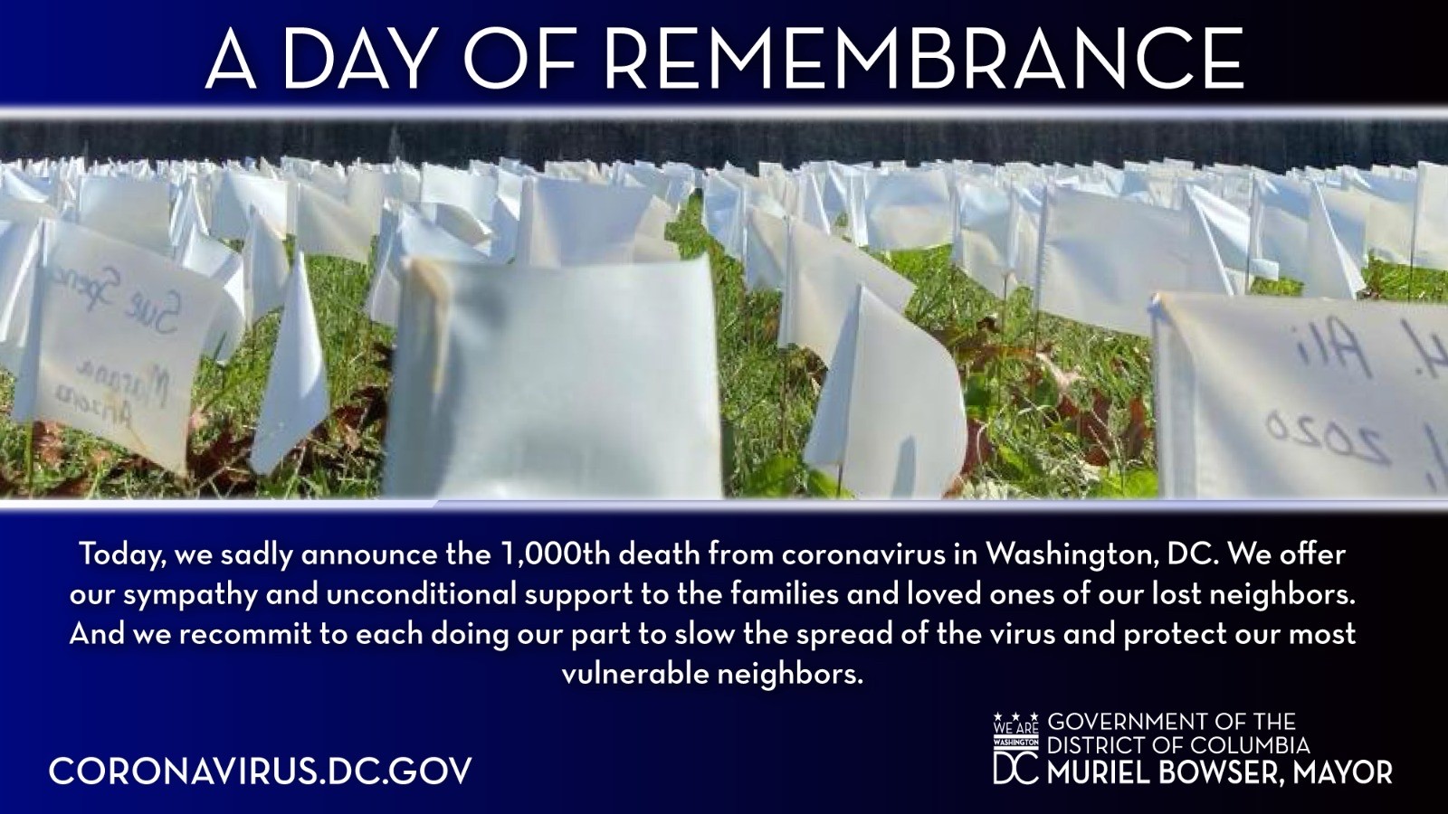 A Day of Remembrance graphic